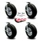 Service Caster 12 Inch Black Pneumatic Wheel Caster Swivel with Brakes 2 with Swivel Lock, 4PK SCC-100S3506-PNB-SLB-BSL-2-SLB-2 - alternate 6